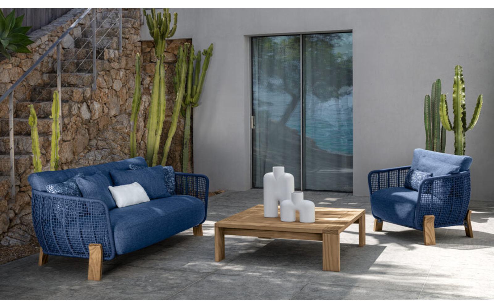 Argo Wood Love Seat Sofa