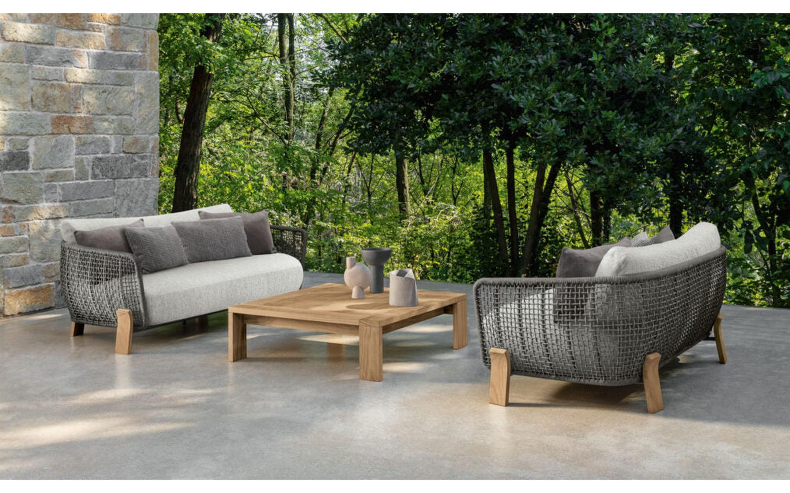 Argo Wood Love Seat Sofa