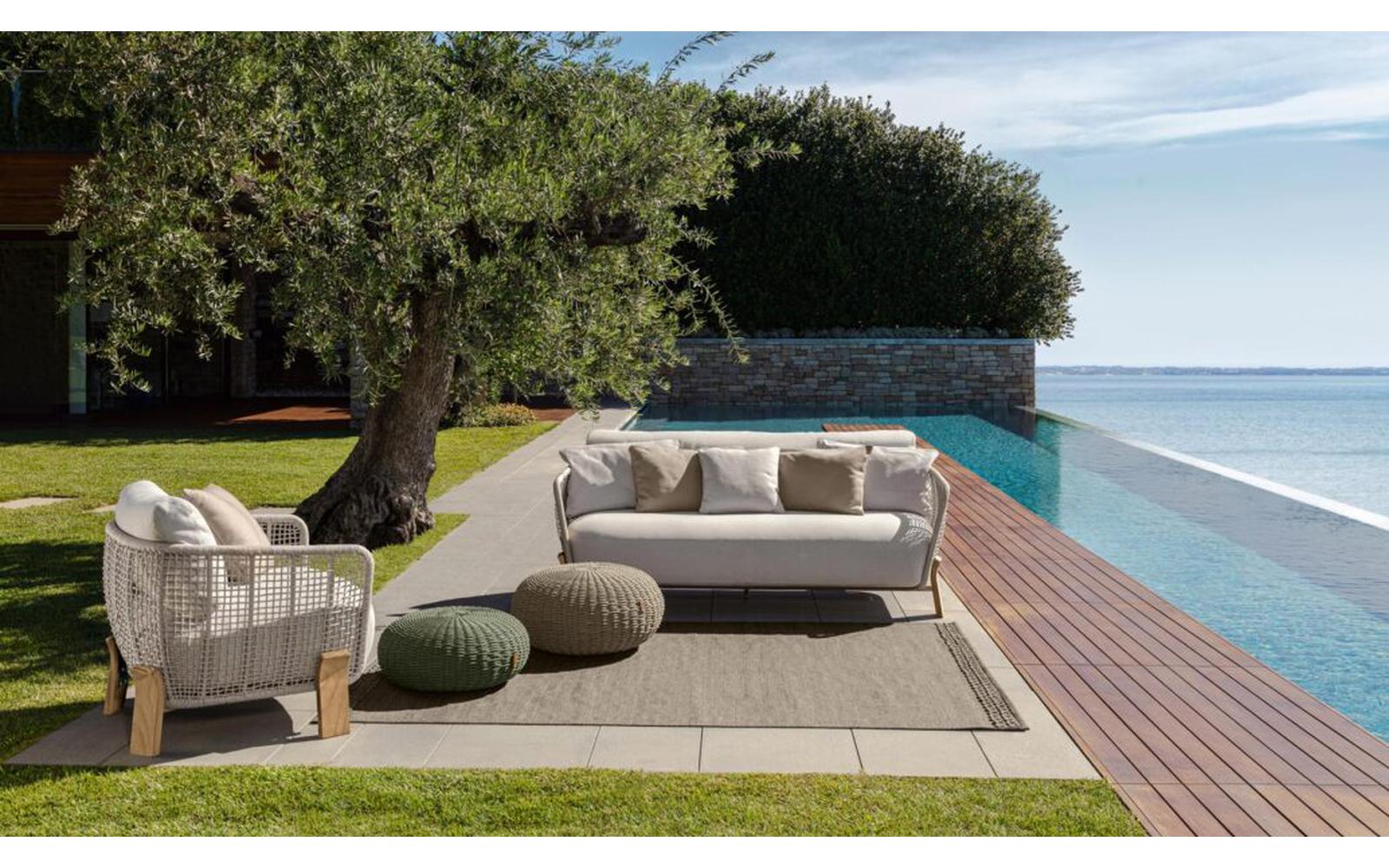 Argo Wood Love Seat Sofa