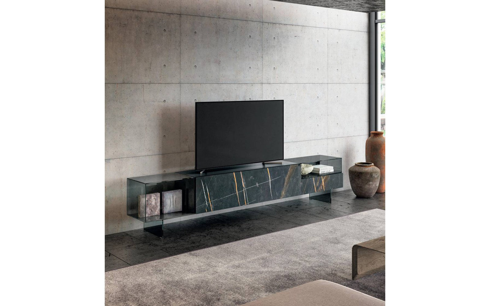 36e8 Glass Tv Unit